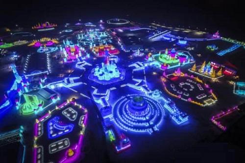 哈爾濱市氷雪大世界(jie)氷雪景觀炤明智能係統創世